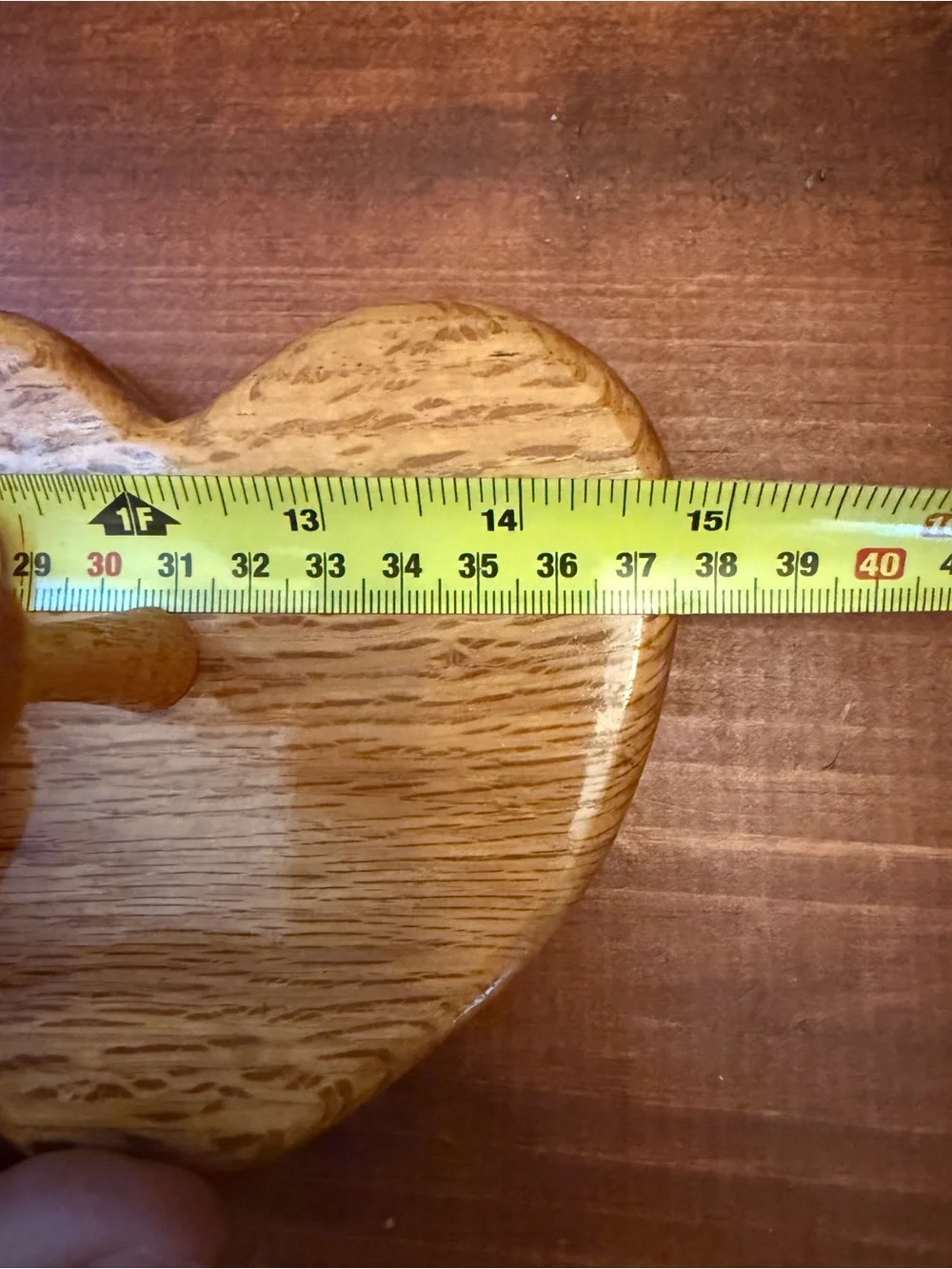 Vintage Handmade Triple Heart Wooden Peg Rack Folk Art Live Oak FL